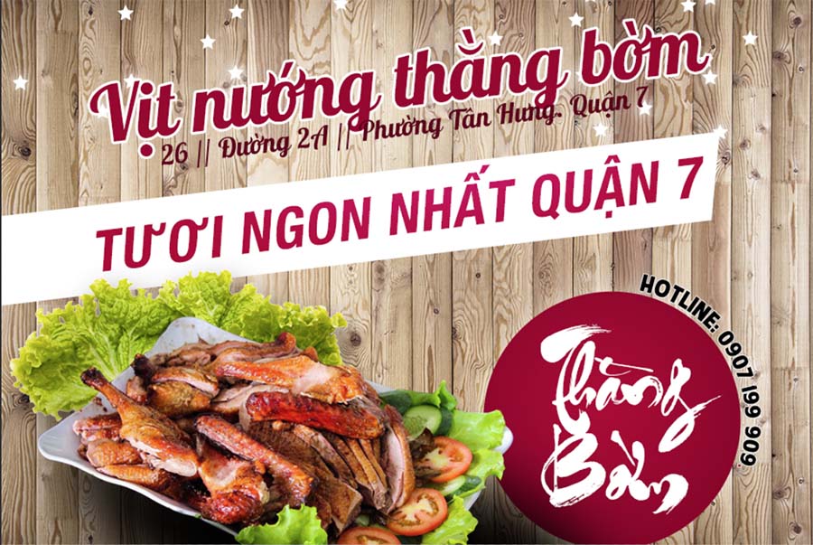 Quán vịt nướng vịt quay quận 7 tphcm Thằng Bờm cực tươi ngon